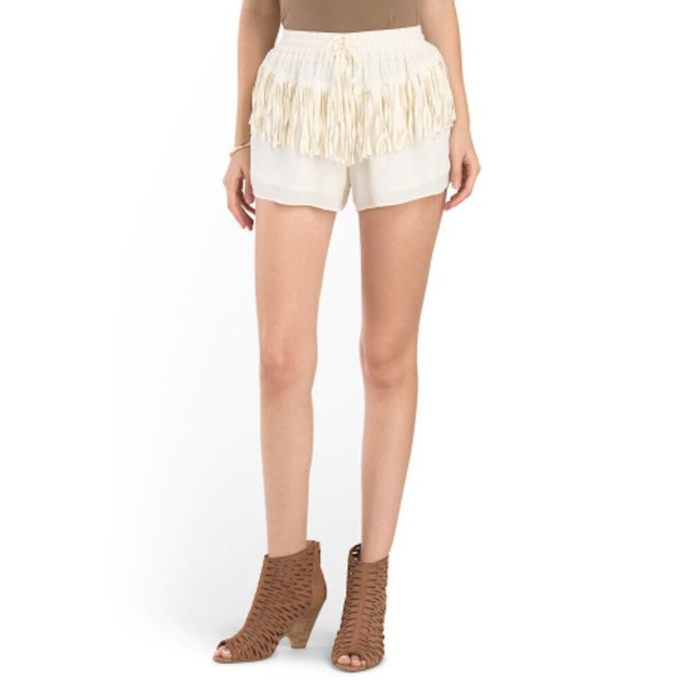 Rory Beca Lila Silk Fringe Shorts